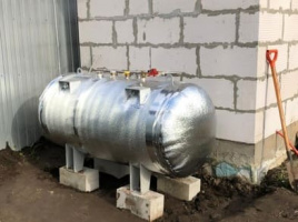 Наземный газгольдер 800 л с утеплением в Старой Купавне
